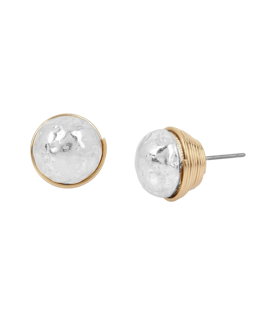 Robert Lee Morris Soho Two-Tone Bead Stud Earrings