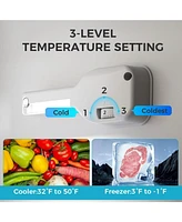 Cowsar 3.2 cubic foot mini fridge with separate freezer compartment and double door design is perfect for a basement, apartment, dorm room or office