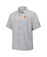Tommy Bahama Men's Gray San Francisco Giants Hit and Run Silk Camp Button-Up Shirt