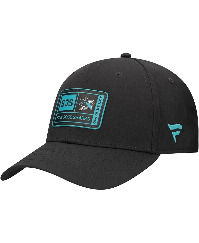 Fanatics Men's Black San Jose Sharks Training Camp Fitted Hat