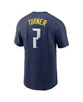 Nike Men's Trea Turner Royal Philadelphia Phillies 2024 City Connect Fuse Name Number T-Shirt