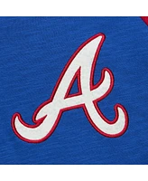Mitchell & Ness Men's Royal Atlanta Braves Cooperstown Collection Legendary Raglan Slub Henley 3/4-Sleeve T-Shirt