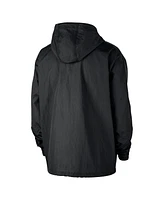 Nike Men's Black Brooklyn Nets Courtside Premium Club Anorak Quarter-Zip Pullover Hoodie