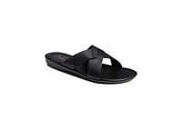 Marc Joseph New York Men's Slip On Roman Court Criss Cross Sandals