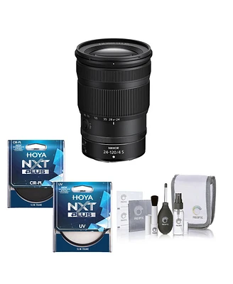 Nikon Nikkor Z 24-120mm f/4 S Lens, Bundle with Hoya Nxt Plus 77mm Uv+Cpl Filter Kit, Cleaning Kit