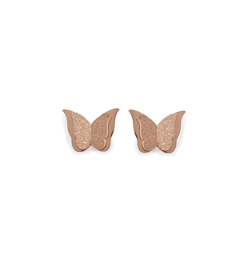 Sohi Women's Butterfly Stud Earrings