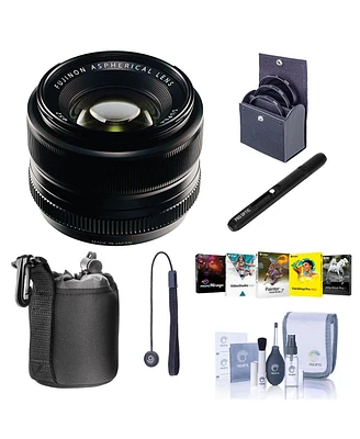 Fujifilm Xf 35mm f/1.4 Lens, Bundle with Tiffen 52mm Filter Kit, Lens Case, Lens Cap Tether, Cleaning Kit, Lens Cleaner, Software Kit