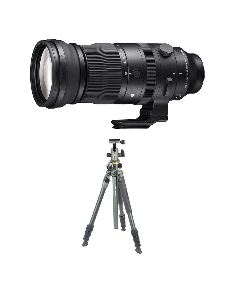 Sigma 150-600mm f/5-6.3 Dg Dn Os Sports Lens, Sony E, with Alta Pro 2+ 264AB 4-Section Aluminum Tripod