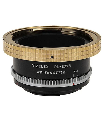 Fotodiox Pro Vizelex Nd Throttle Lens Mount Adapter with Built-In Variable Nd Filter for Arri Pl (Positive Lock) Mount Lens to Canon Rf Mount Mirrorle