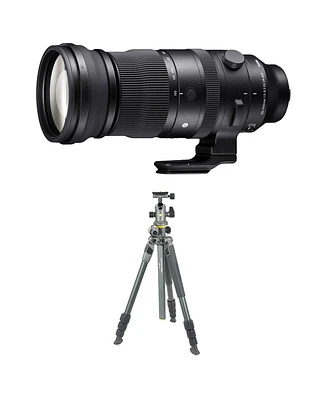 Sigma 150-600mm f/5-6.3 Dg Dn Os Sports Lens, L Mount, with Alta Pro 2+ 264AB 4-Section Aluminum Tripod
