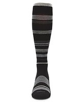 Men's Multi Striped Cotton Compression Socks UOY06868