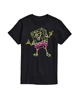 Airwaves Men's SpongeBob SquarePants Neon Short Sleeve T-Shirt