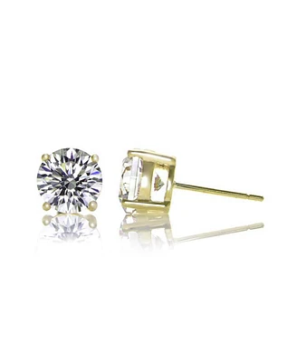 Classic with 7MM Cubic Zirconia Stud Earrings
