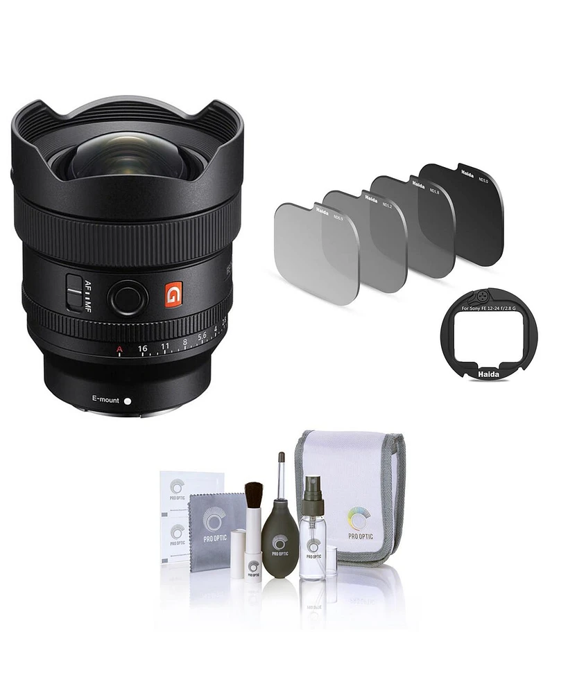 Sony Fe 14mm f/1.8 Gm Prime Lens, Bundle with Haida Rear Lens Nd Filter Kit, Cleaning Kit