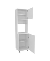 Buckeye Kitchen Pantry with Open Storage and 2 Doors, White