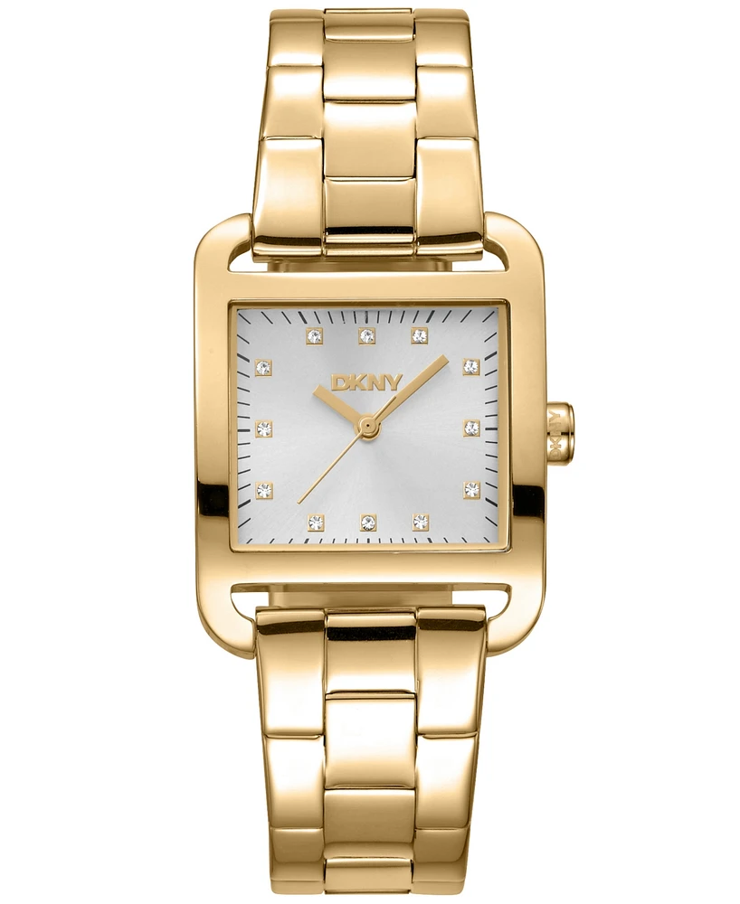Dkny Women's City Midi Gold-Tone Stainless Steel Bracelet Watch, 35mm