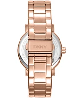 Dkny Women's Soho Maxi Rose Gold-Tone Stainless Steel Bracelet Watch