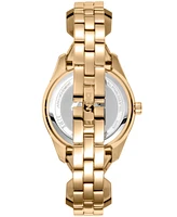 Dkny Women's Astoria Midi Glitz Gold-Tone Stainless Steel Bracelet Watch, 33mm