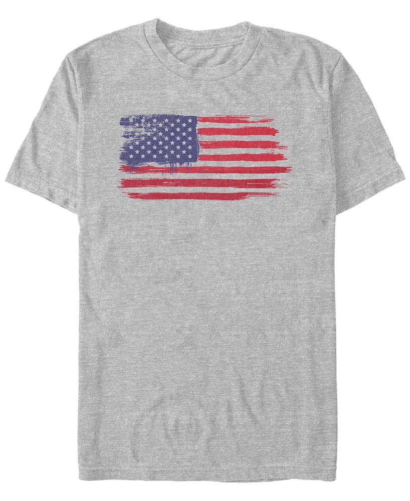 Generic Additude Men's Brush Stroke Flag Short Sleeve T-Shirt
