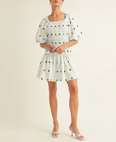 Arose Studio, Inc Women's Jasmine Smocked Puff-Sleeve Ruffled Dress