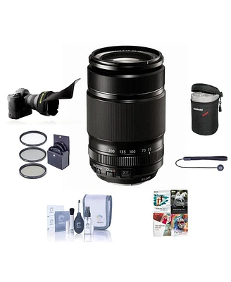 Fujifilm Xf 55-200mm f/3.5-4.8 R Lm Ois Lens, Bundle with 62mm Filter Kit & Photo Video Art Suite Pc Software Kit