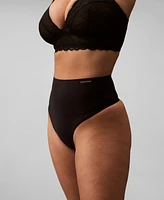 Calvin Klein Women's Second Skin Light Smoothing Thong Underwear QF8155