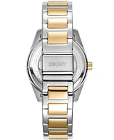 Dkny Women's Chambers Multi Sport Chronograph Silver Dial Gold Two-Tone Stainless Steel Bracelet Watch 36mm