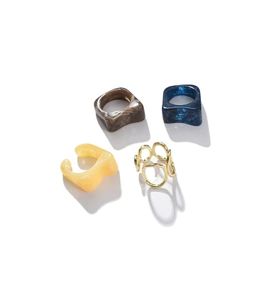 Sohi Women's Chunky Multi-Layer Ring