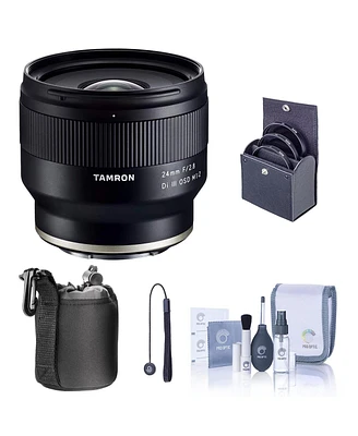 Tamron 24mm f/2.8 Di Iii Osd Lens for Sony Fe, Bundle with ProOptic 67mm Filter Kit, Cleaning Kit, Lens Cap Tether, Lens Pouch