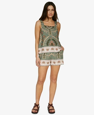Sanctuary Women's Button-Front Relaxed Tank Top