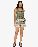 Sanctuary Women's Button-Front Relaxed Tank Top