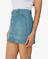 Sanctuary Women's All Buttoned Up Denim Mini Skirt