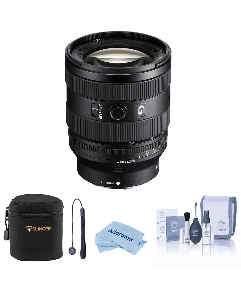 Sony Fe 20-70mm f/4 G Lens for Sony E, Bundle with Soft Lens Case, Cleaning Kit and Lens Cap Tether