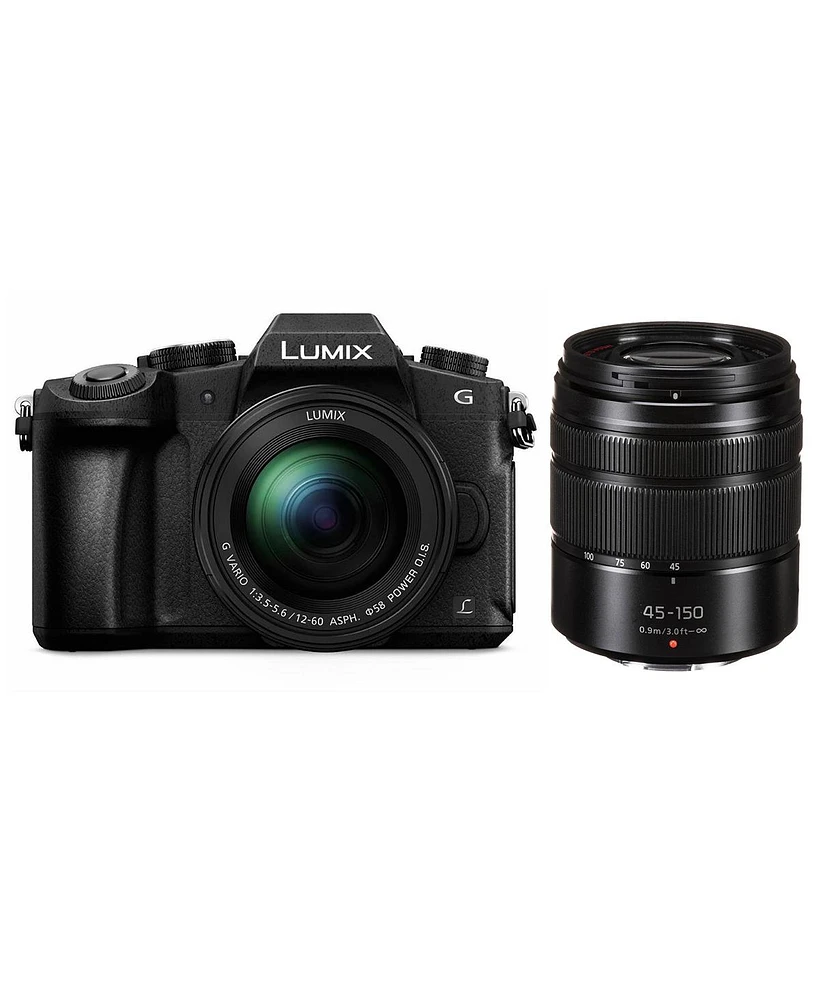 Panasonic Lumix Dmc-G85 Mirrorless Camera with 12-60mm f/3.5-5.6 Lens, Bundle with 45-150mm f/4.0-5.6 Lens, Black