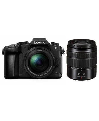 Panasonic Lumix Dmc-G85 Mirrorless Camera with 12-60mm f/3.5-5.6 Lens, Bundle with 45-150mm f/4.0-5.6 Lens, Black