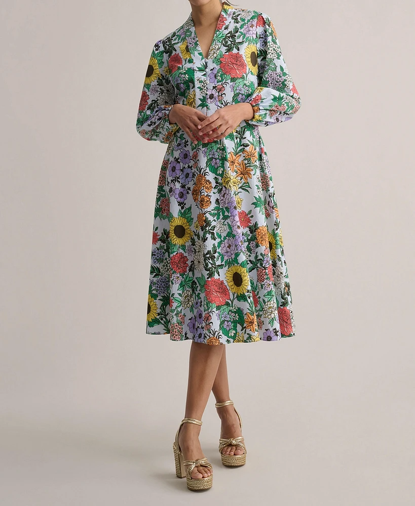 UNTUCKit Women's Stretch Cotton Floral Lucia Dress