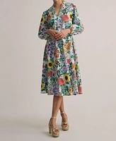 UNTUCKit Women's Stretch Cotton Floral Lucia Dress