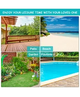 2PCS Patio Garden Rattan Lounge Chair Chaise Couch Cushioned Height Adjustable
