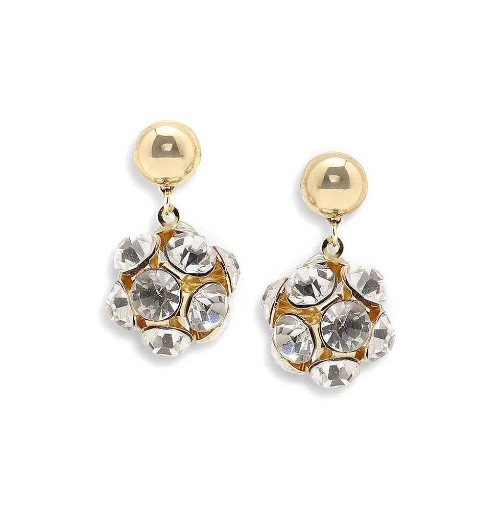 Sohi Women's Gold Plated Party Designer Stone Drop Earrings