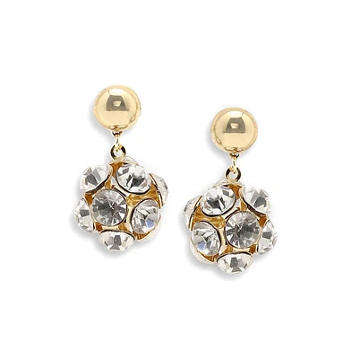 Sohi Women's Gold Plated Party Designer Stone Drop Earrings