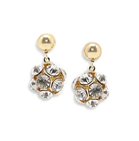 Sohi Women's Gold Plated Party Designer Stone Drop Earrings