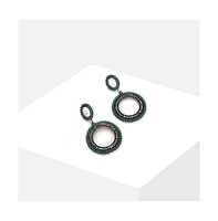 Sohi Women's Gold-Plated Stone Drop Earrings