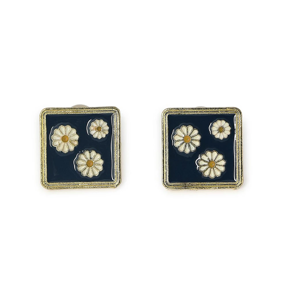 Sohi Women's Gold Plated Designer Stud Earrings