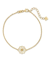 Devata Daisy Flower 11mm Chain Bracelet in 14K Gold, 6.5 in adj to 7.5 in, approx. 2.2 grams.