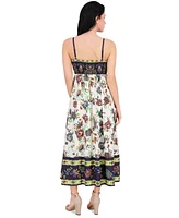 Siena Women's Printed Square-Neck Sleeveless Maxi Dress