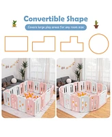 Costway Baby 16 Panels Safety Playpen Safety Activity Play Center