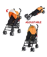 Costway Toddler Folding Lightweight Umbrella Travel Stroller w/ Storage Basket