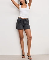 Good American Women's Long Jean Shorts
