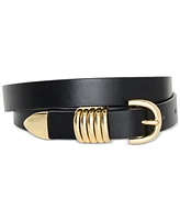 Good American Women's Faux-Leather Slim Five-Ring Belt