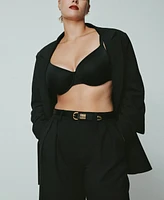 Good American Women's Faux-Leather Slim Five-Ring Belt